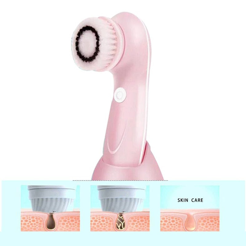 Sonic Facial Cleansing Brush Gentle Exfoliator Deep Cleansing Brush Electric Face Scrubber Wireless Rechargeable