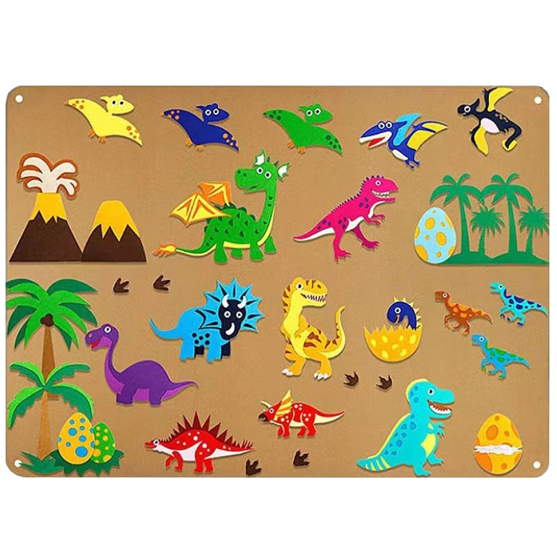 Magic Felt Learning Diy Board Early Education Wall Stickers Hanging Educational Toys For Child