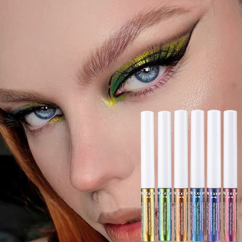 Chameleon Glitter Eyeliner Liquid Highly pigmented colorful multi-reflective eyeliner eye shadow pencil, smudge-proof, long-lasting and visible color