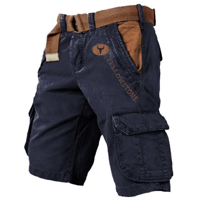 Men's Cargo Shorts Shorts Hiking Shorts Multi Pocket Plain Wearable Short Outdoor Daily 100% Cotton Designer Casual ArmyGreen Black